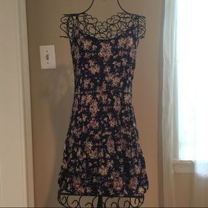 Navy floral coverup dress